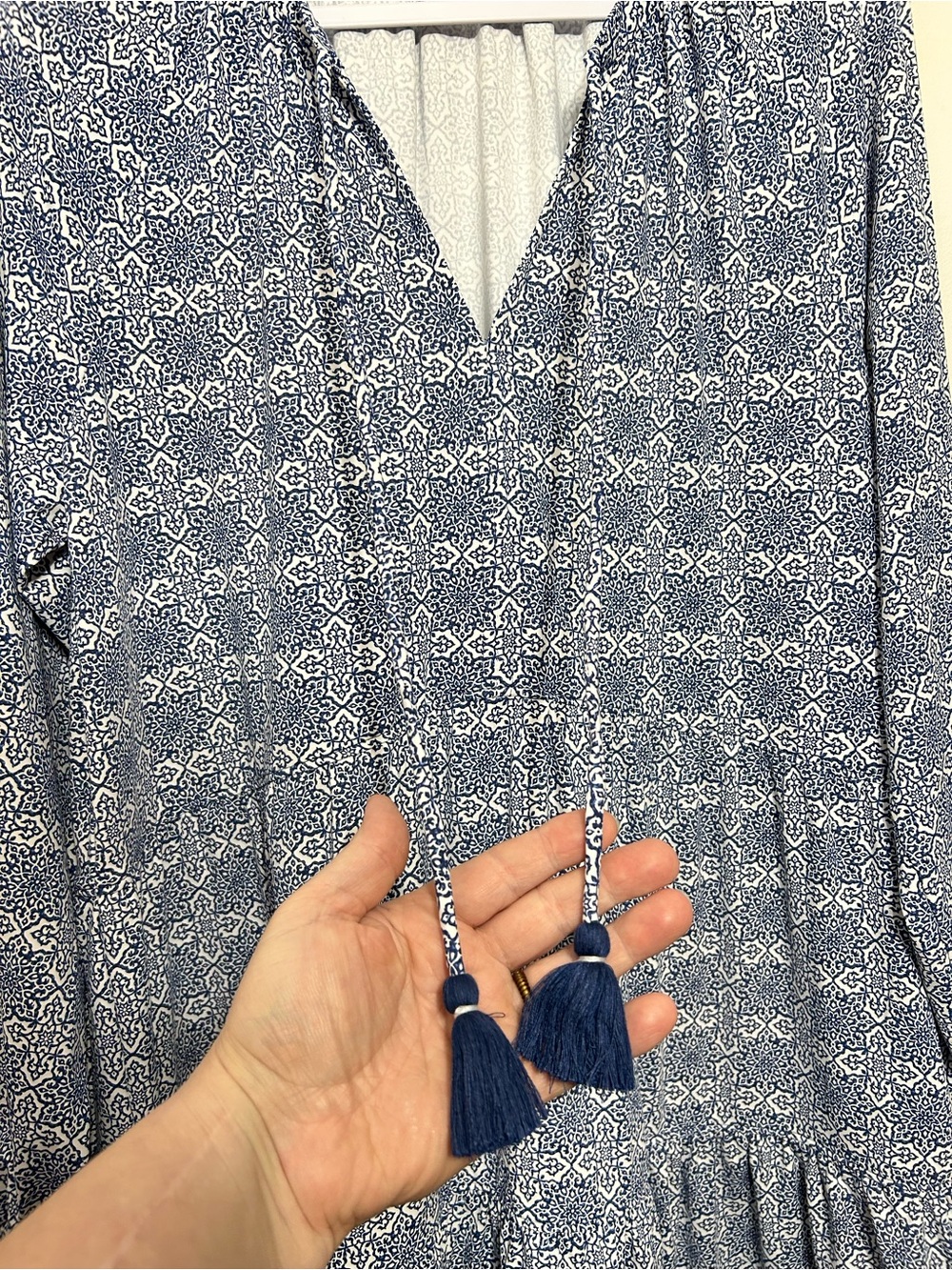 Cabana Life & Talbots Byron Bay Ruffle Tunic Coverup Mosaic Tile - Picture 6 of 11